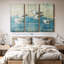 «Sandpipers Oil Distress», 3 pièces sur toile-98562315