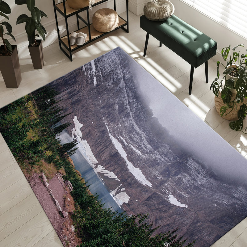 Floral Medley Non-Woven Soft Type Printed Rug with Vibrant Hues for a Unique Touch in Any Room Setting, Runner 2'8" x 9'2"