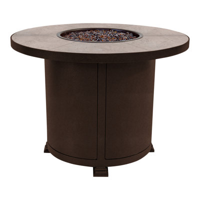 Santorini Iron Outdoor Fire Pit Table
