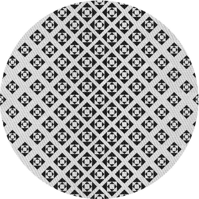 Geometric Indoor Rug, Round 6'