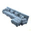 Combinaison libre, canapé modulaire modulaire, canapé en forme de L pour le salon, canapé confortable à 4 places avec repose-pieds convertible, chenille-552691520