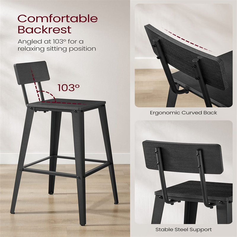 Counter Stool with Metal Frame