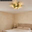 Plafonnier encastré vert et rose 31,5 * 9,06 po, 3 + 1 abat-jour en forme de rose-224472976