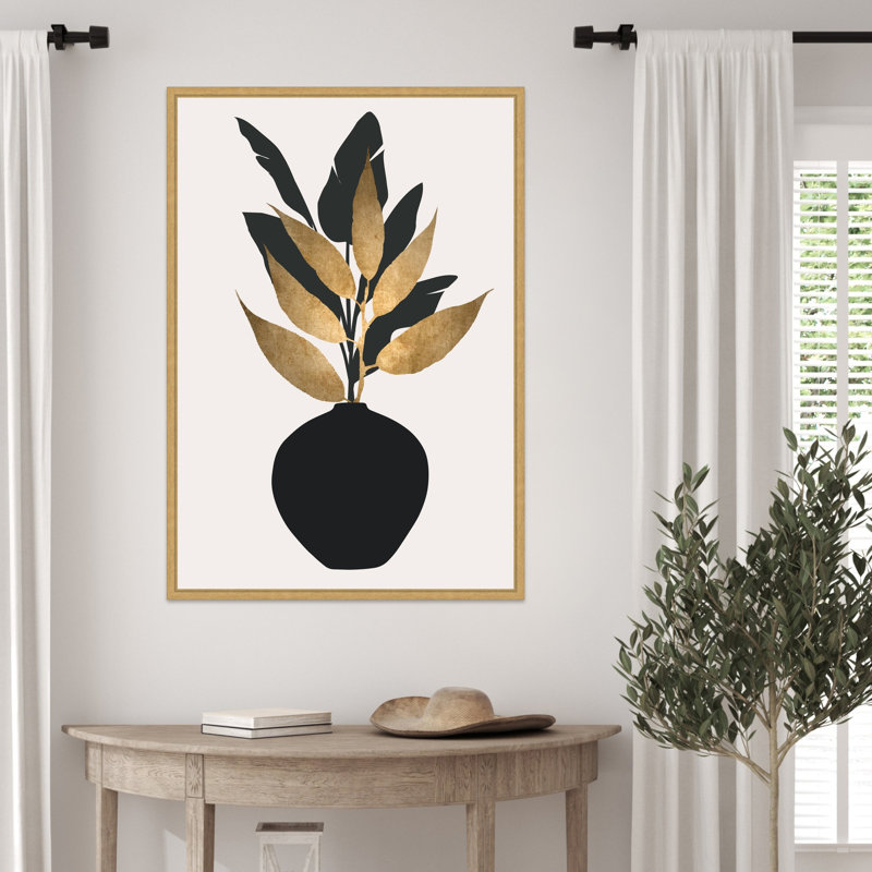 «Beige Bouquet No 5» par Wilkie, reproduction d'art sur toile encadrée, H 33 po x l 23 po