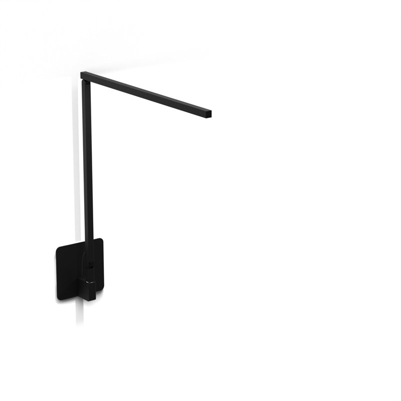 Lampe de bureau Z-Bar Solo Gen 4 avec fixation murale câblée, Noir mat, 3 500K