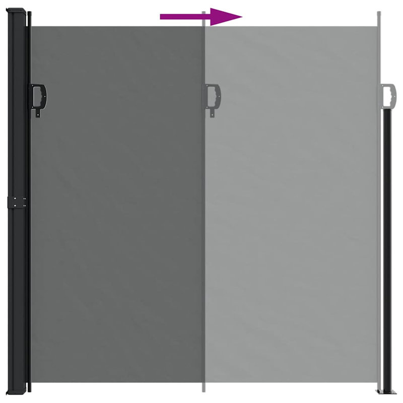 Vidaxl Retractable Side Awning, 78.7" x 118.1", Anthracite
