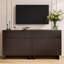 Meuble d'appoint Almaguer de 80 cm de large avec tiroir, 2 portes et tablette réglable (ensemble de 2), noyer brun-668687465-670870148