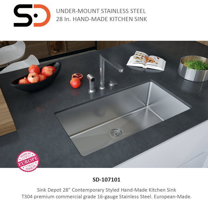 Évier de cuisine encastrable L 28 po x l 18 po