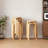 Natural Tone Mdf Stackable Backless Stools Set