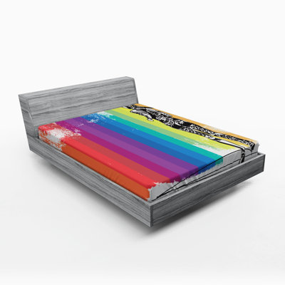 Microfiber Striped Fitted Sheet