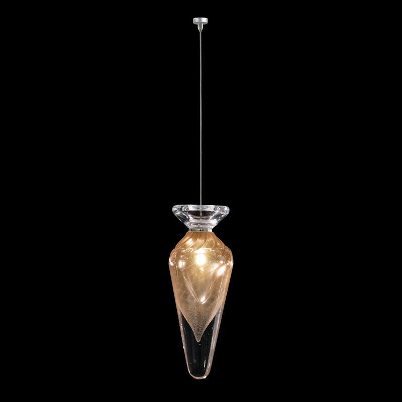 Luminaire suspendu rond de 4 po Essence, Or, Argent