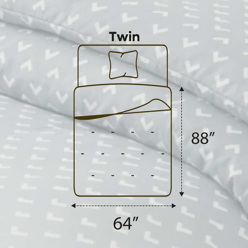 Twin Comforter Set 2 Piece Arrow White by Utopia Bedding Printed Comforters Twin Size Bedding Comforters Set Down Alternative Soft Bed Set 1 Comforter (64 x 88 inches) 1 Pillow Shams (20 x 26 inches)