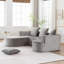 Canapé modulaire modulaire avec méridienne en L, canapé-lit modulaire Cloud avec assise profonde, canapés à compression en éponge sans assemblage requis-1169990618