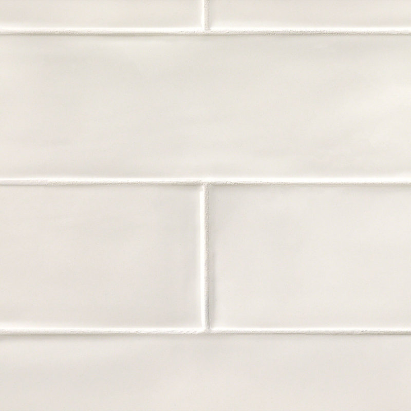 Manchester 3X12 Polished Ceramic Subway Tile, Vanilla White