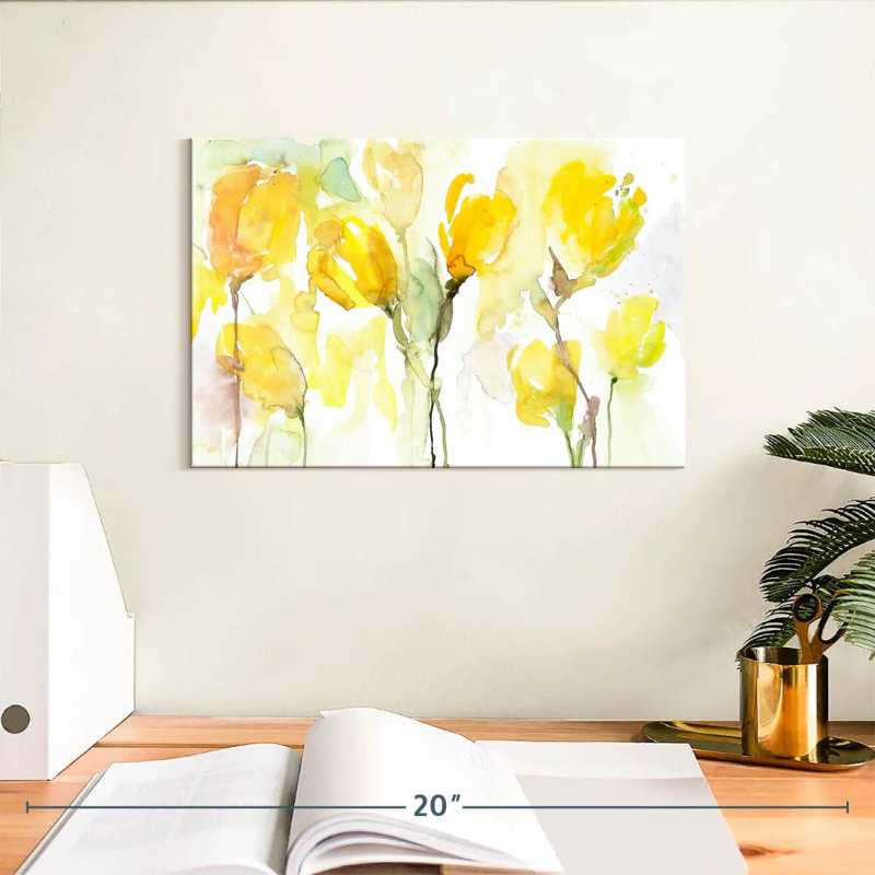 Avery Yellow Garden, 8" H x 12" W