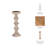 Handmade Rustic Solid Wood Tabletop Candlestick-494634522-456871915