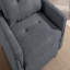 Fauteuil convertible 35 po gris foncé tissé