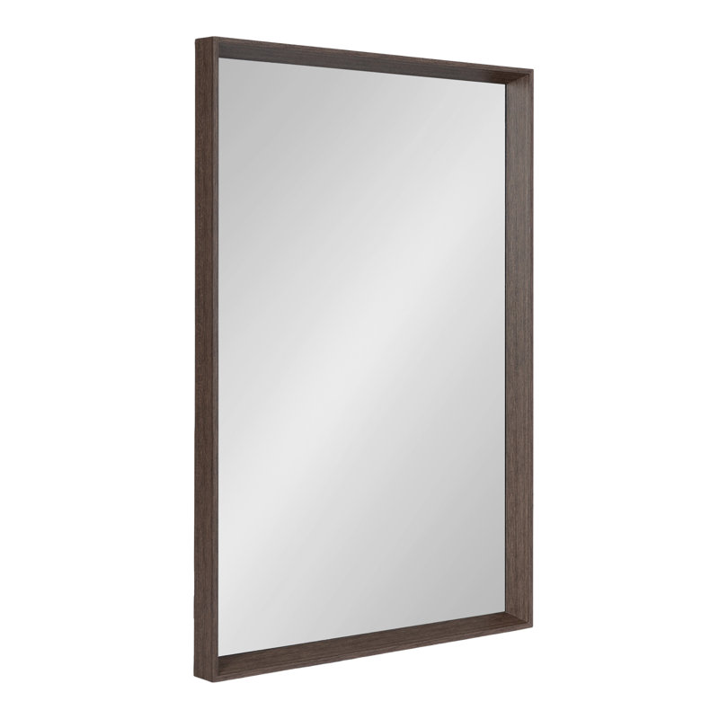 Miroir mural Farhee, 36 po x 24 po, Brun
