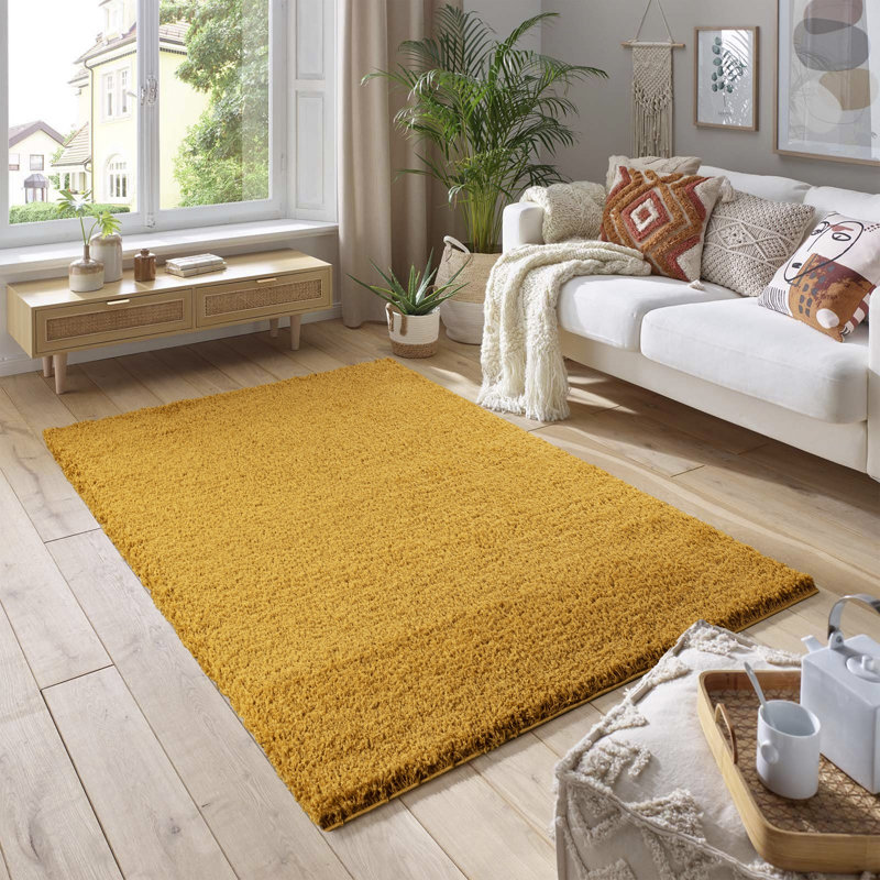 Machine Braided Area Rug, Ochre, Rectangle 120 x 170 cm