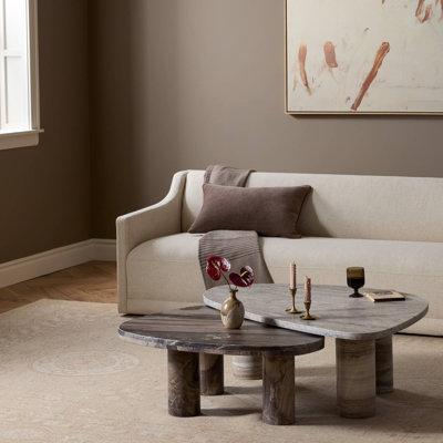 Ensemble de tables basses Fontanne - Marbre blanc antique