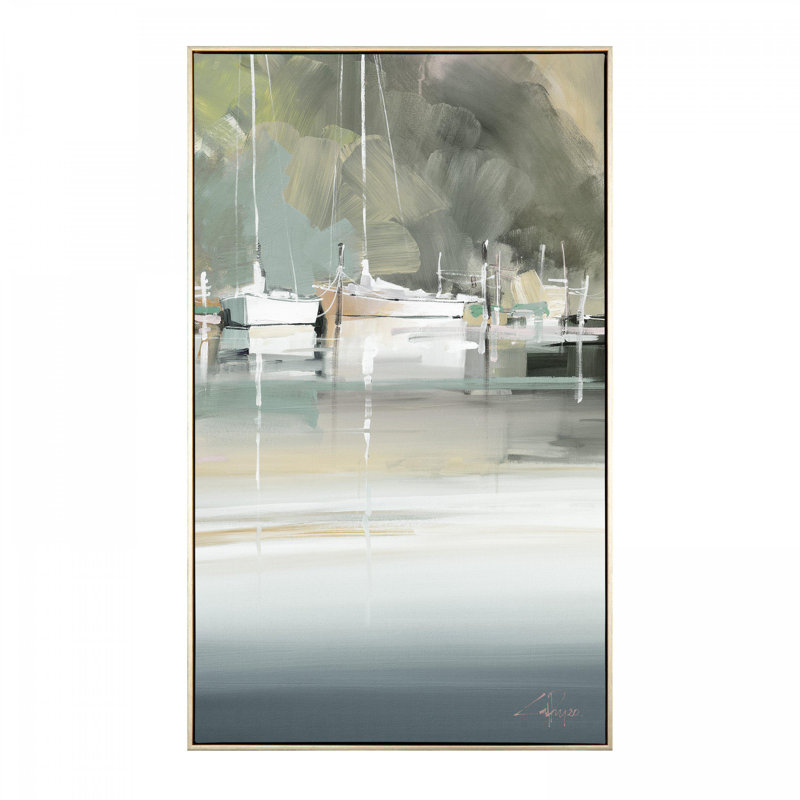 Peaceful Mooring - Single Picture Frame Painting on Canvas