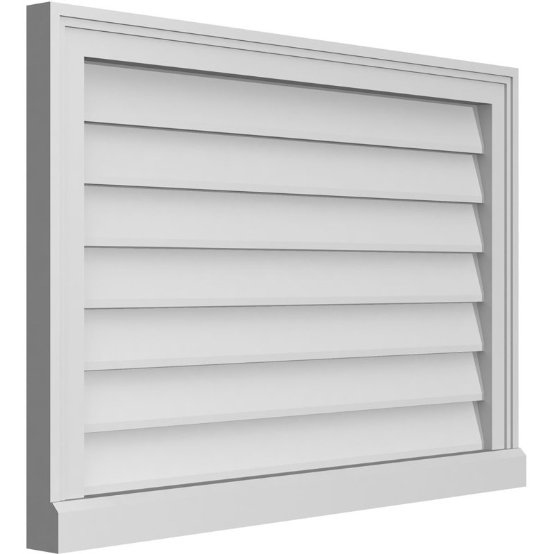 Cadre de seuil Brickmould, brun clair apprêté, H 22 po x l 32 po x P 2 po
