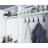 Modern White Hall Stand with Mirror, 70.7 x 72.0 x 14.7 inches | 100% Melamine Coated Particle Board, 0.71 inches Thick | Multipurpose Hanging Rack, 1 Drawer, Numerous Shelves, Wall-Mounted Storage Solution