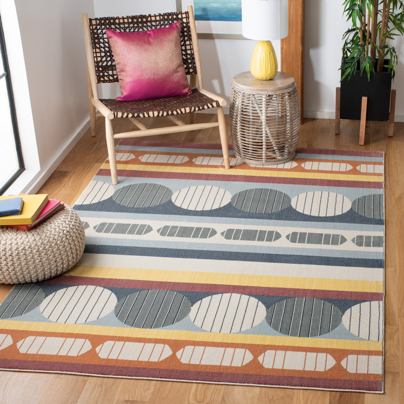 Hornbeck 300 Performance Geometric Rug, Rectangle 5'3" x 7'7"