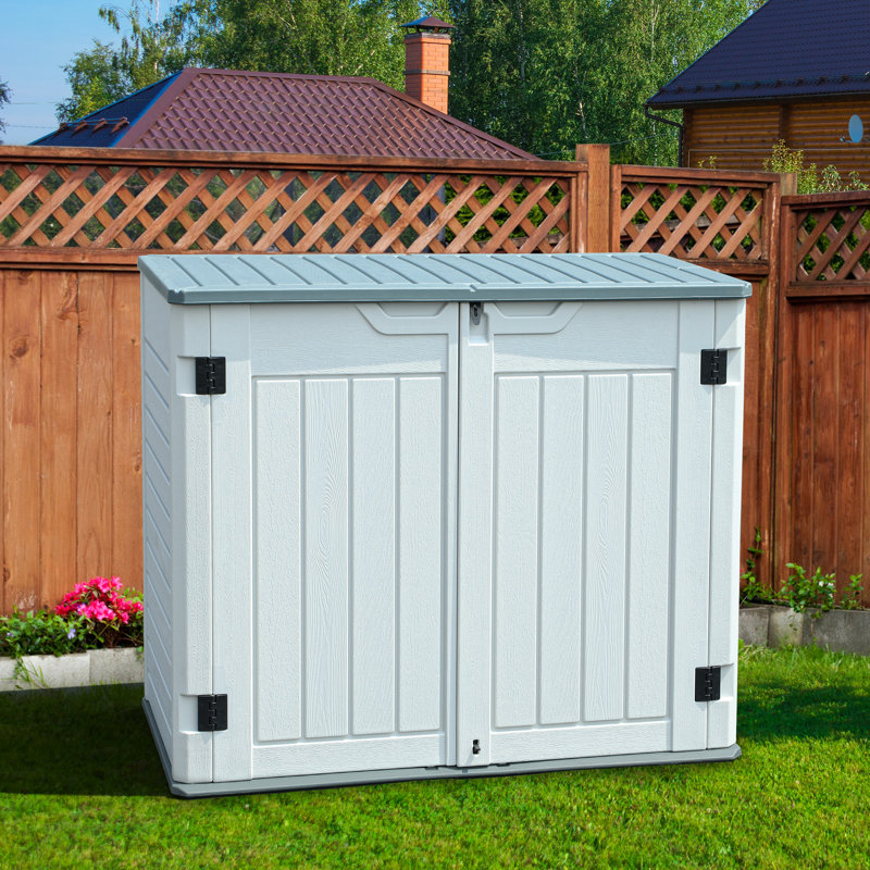 4.25 ft. W x 2.4 ft. D Resin Storage Box, Off-white