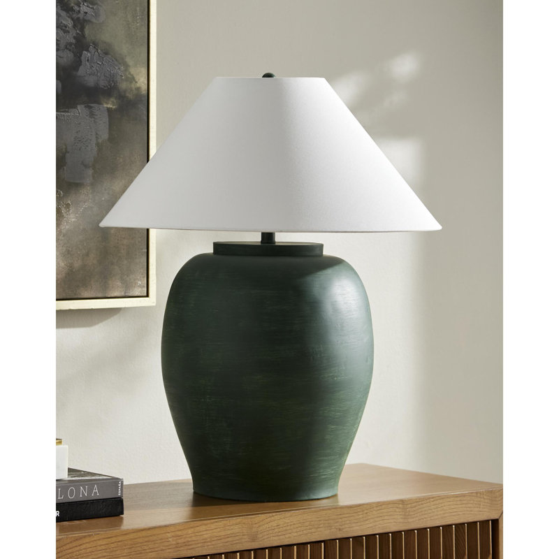 Forest Table Lamp, White, Green