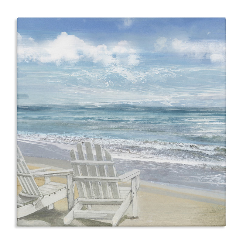 «Adirondack Chairs on the Beach», impression, H 17 po x l 17 po x P 1,5 po