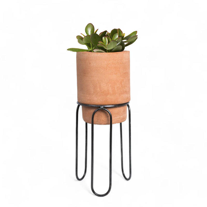 Jaro Short Terracotta Planter, 11.25" H x 7" W x 6" D