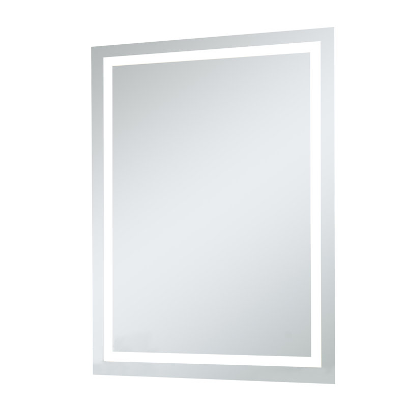 Miroir de 5000 K pour meuble-lavabo de salle de bain ou coiffeuse de style moderne et contemporain Kenno, 48 po x 36 po