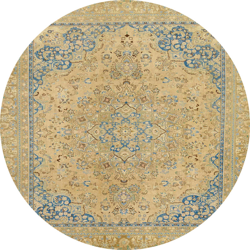 Abstract Indoor Rug, Round 5'