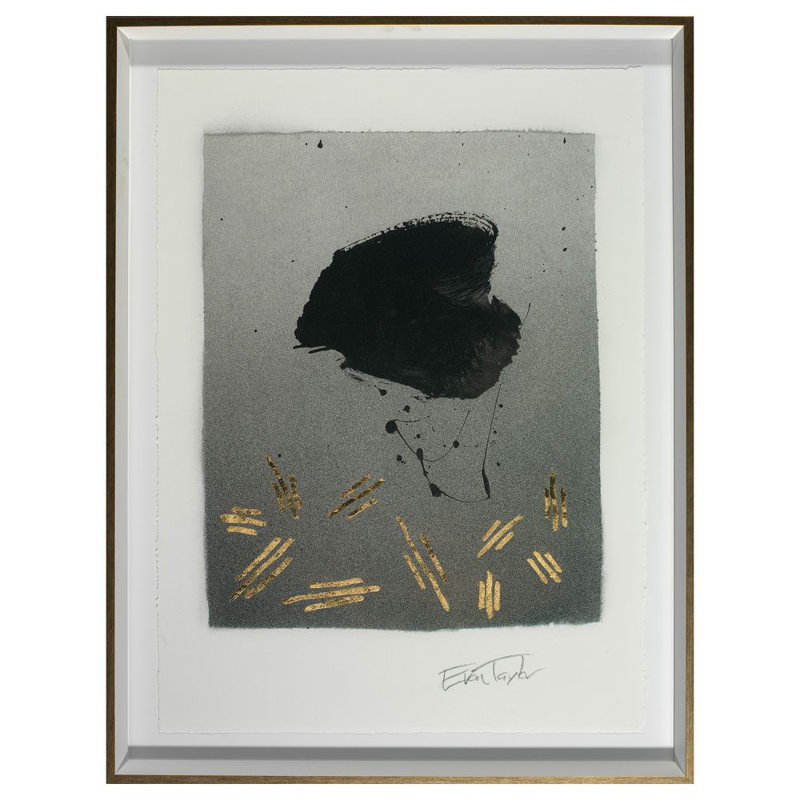 Oro Valley 2 par Evan Taylor - Peinture sur papier encadrée, Brun, H 34 po x l 26 po x P 2 po