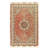 Fine hand Knotted Persain silk & wool Tabriz 6'6"X10'