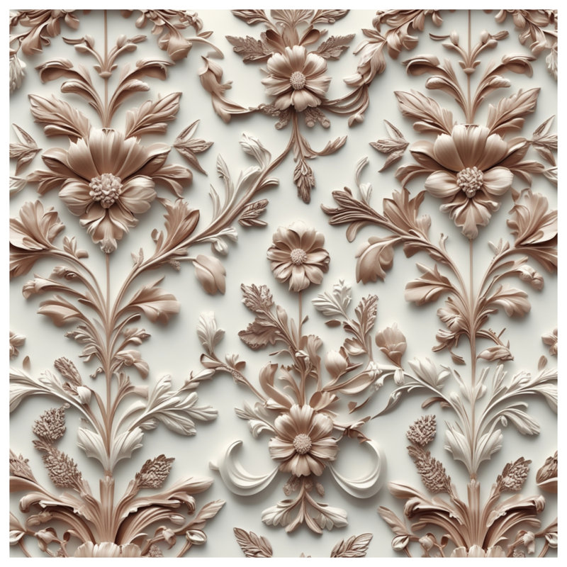Rideaux de douche à motif floral complexes extra longs, 70in W x 84in H