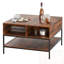 Table basse à plateau rabattable avec rangement