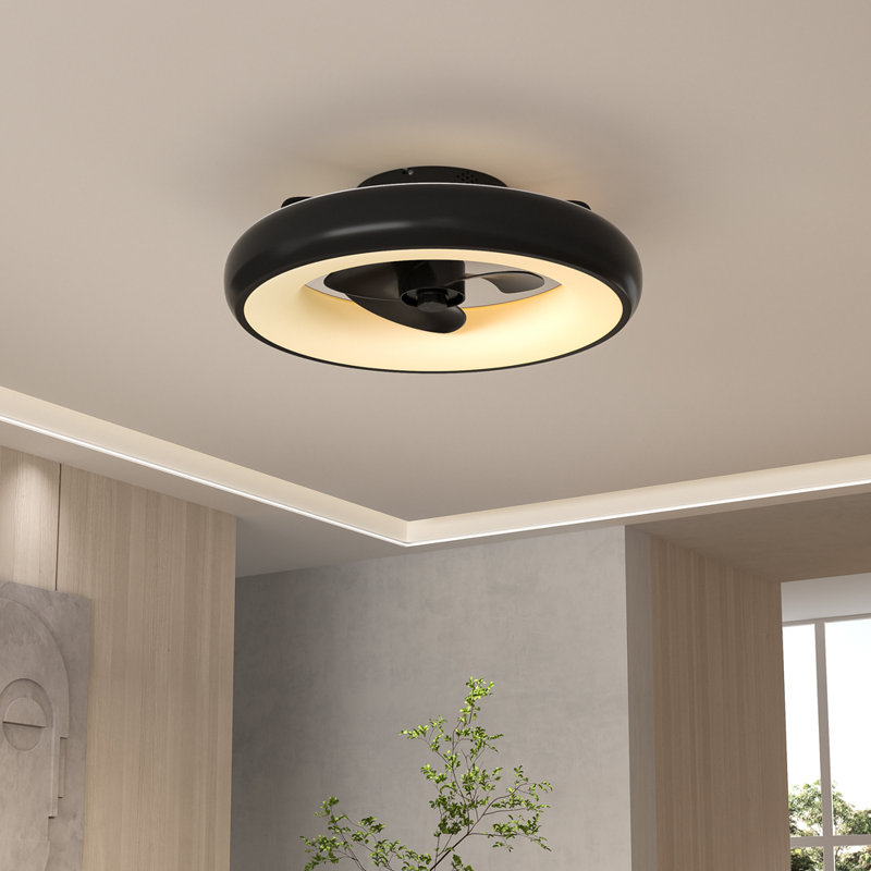 Calirae Ceiling Fan with LED Lights, Black