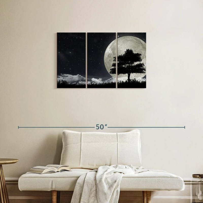 Arbre Oberle au clair de lune, H 20 po x l 33 po
