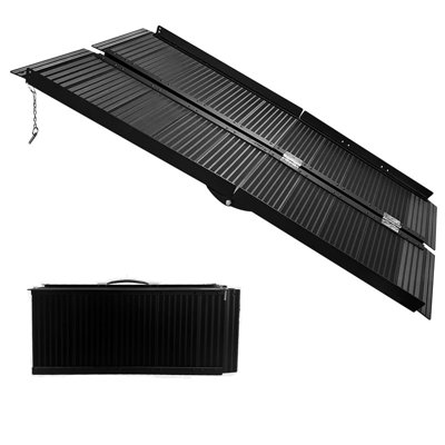 Portable Wheelchair Ramp, Non-Slip Aluminum Wheelchair Ramp, 800 LBS Weight Capacity Folding Portable Ramps for Home Steps, Stairs, Doorways, Curbs