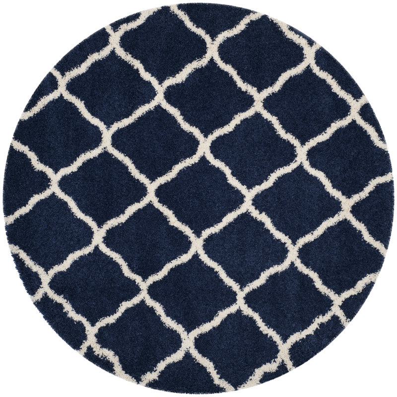 Ariauna Hudson Shag Performance Geometric Rug, Round 9'