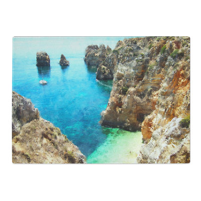 Coast of Portugal Painting Chopping Board