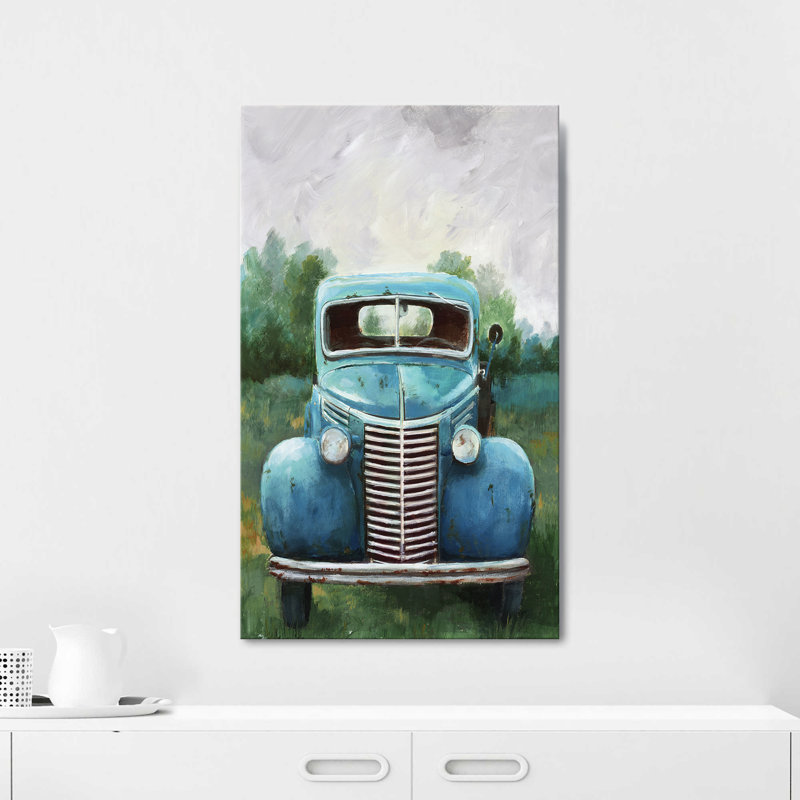 "Vintage Blue Truck" par Nan, reproduction sur toile