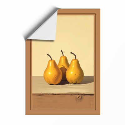 Three Golden Pears Minimalist - Print