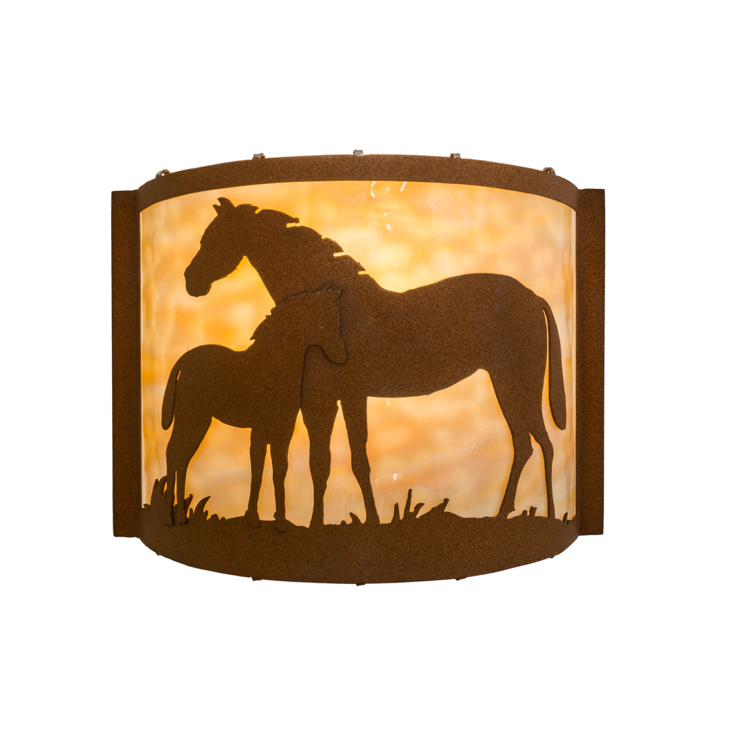 Rustic Lodge Flush Mounted Sconce Meyda Lighting