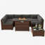 Ensemble de conversation modulaire en rotin pour 6 personnes avec coussins-162976273-148817175
