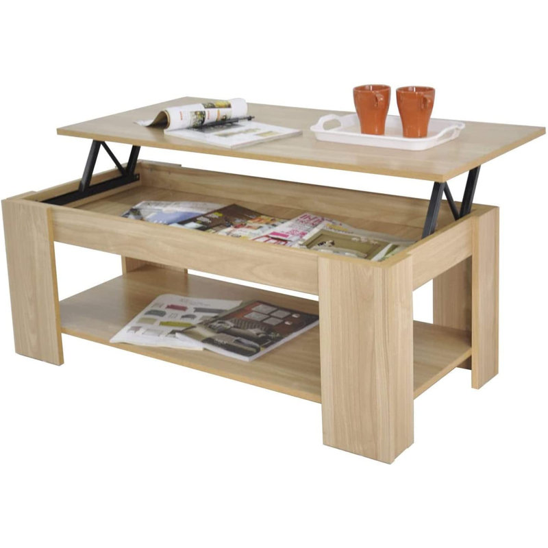 Oyama Lift Top Four Leg Coffee Table with Storage