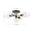 5 - Light Linear Black And Gold Sputnik Glass Globe Semi Flush Mount-33007717