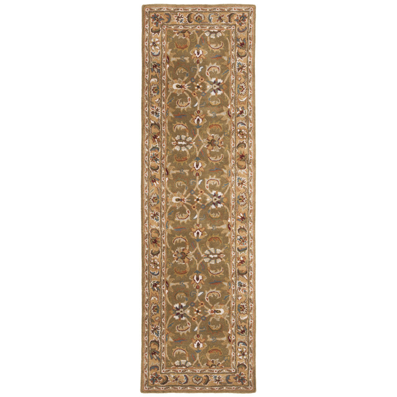 Mcauliffe Classic Hand Tufted Wool Oriental Rug, Runner 2'3" x 10'